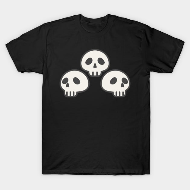 Triple skulls T-Shirt by Geramora Design